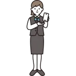 Female Cell Phone Salesperson SVG Icon